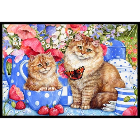 Carolines Treasures Blue Cats Indoor or Outdoor Mat- 24 x 36 CDCO0200JMAT